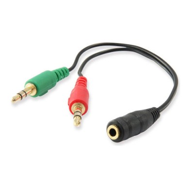 Ewent EC1642 cable de audio 015 m 35mm 2 x 35mm Negro Verde Rojo