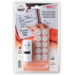 10105-BLISTER IMPRENTILLA LITTLE NIO 10 PICTOS TEMATICA "DECORA TU AGENDA" COLOP NIL005