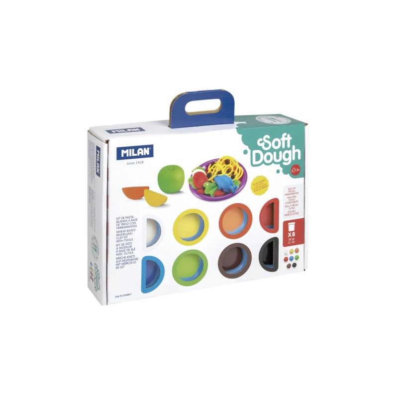 10116-MALETIN 8 BOTES PASTA BLANDA SOFT DOUGH DE 59GR + HERRAMIENTAS "HORA DE COCINA" MILAN 913308CT 10116-MALETIN 8 BOTES PASTA BLANDA SOFT DOUGH DE 59GR + HERRAMIENTAS "HORA DE COCINA" MILAN 913308CT