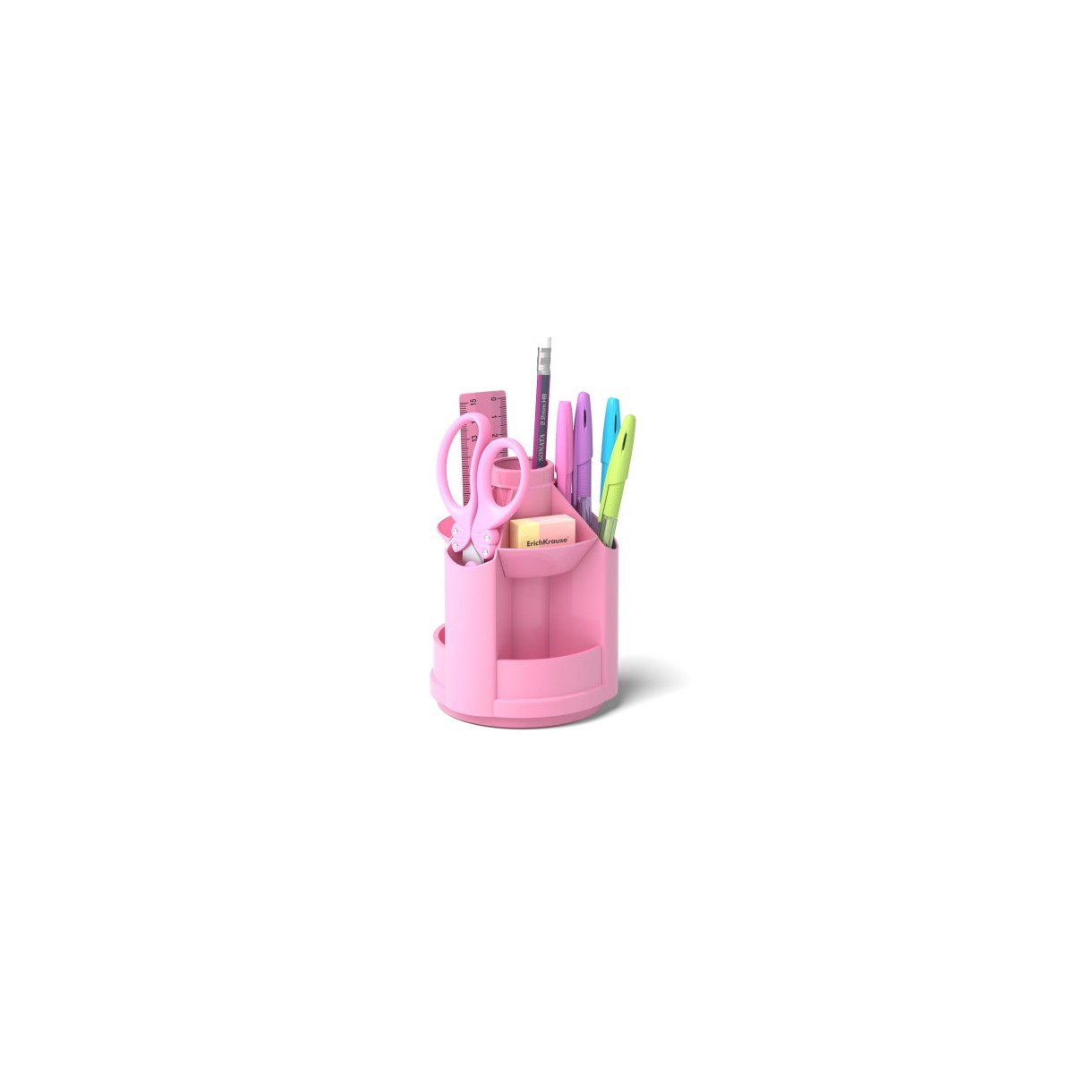 ErichKrause Mini Desk porta lapices Plastico Rosa