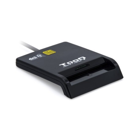 10583-TooQ Lector de Tarjetas Inteligentes DNIe SIM USB-C, Negro