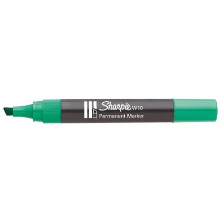 1063-MARCADOR PERMANENTE W10 PUNTA BISELADA VERDE SHARPIE S019271