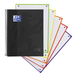 10692-CUADERNO EUROPEANBOOK 5 SCHOOL CLASSIC A4+ T.EXTRADURA 120H 5X5 COLOR NEGRO OXFORD 400158600