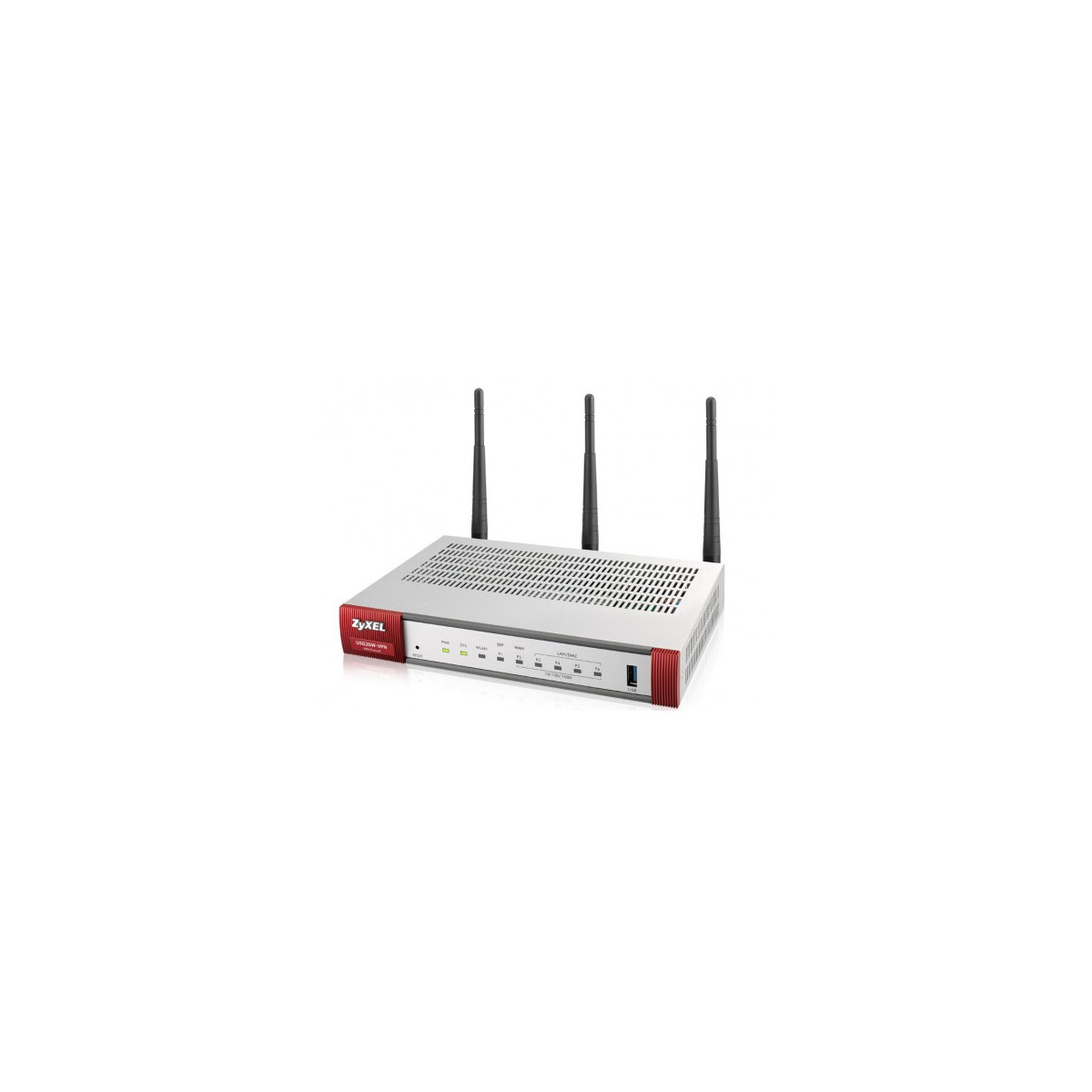 Zyxel USG20W VPN EU0101F router inalambrico Gigabit Ethernet Doble banda 24 GHz 5 GHz Gris Rojo