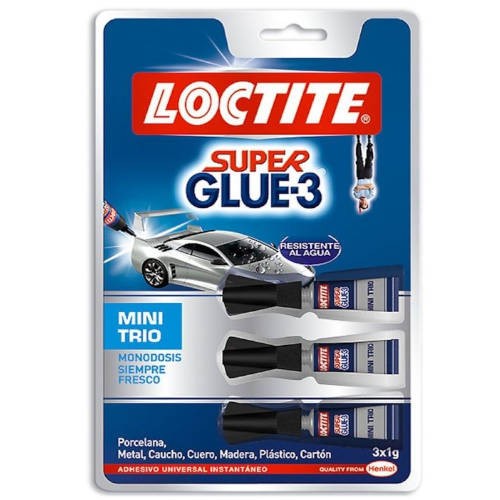 1080-ADHESIVO INSTANTANEO SUPER GLUE-3X1GR. MONODOSIS LOCTITE 2640065