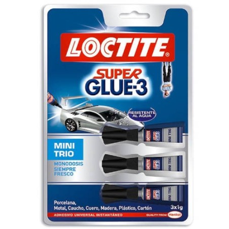 1080-ADHESIVO INSTANTANEO SUPER GLUE-3X1GR. MONODOSIS LOCTITE 2640065