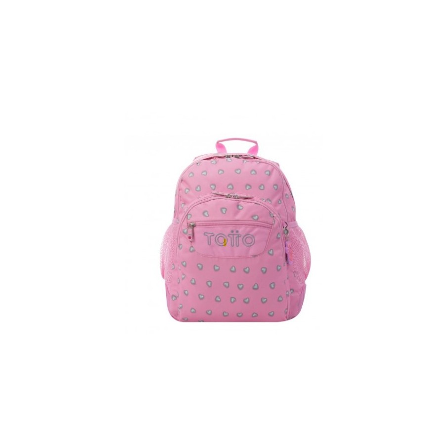 10843-MOCHILA INFANTIL ROSA CORAZONES BOLSILLOS MA04ECO029-2120N-7IU TOTTO 10843-MOCHILA INFANTIL ROSA CORAZONES BOLSILLOS MA04ECO029-2120N-7IU TOTTO