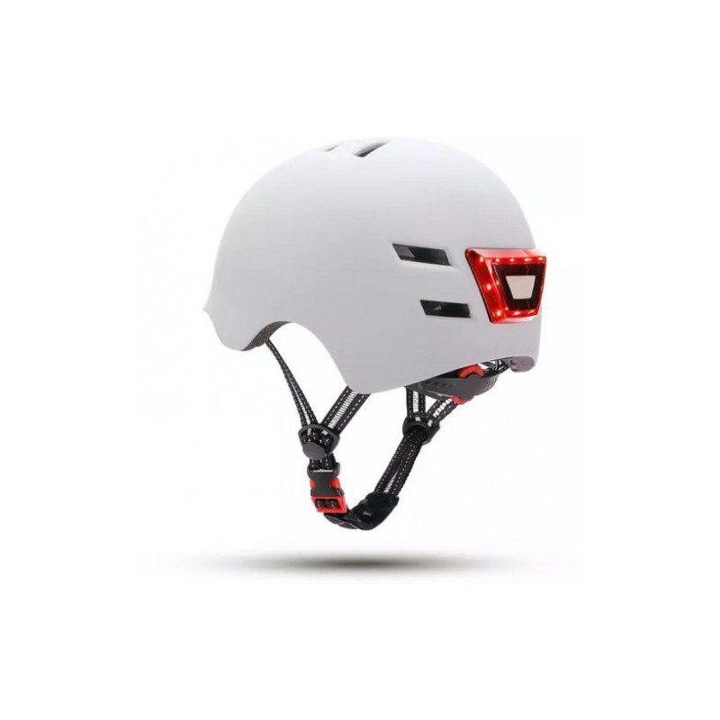 10873-YOUIN CASCO CON LED FRONTAL Y TRASERO BLANCO (TALLA L) 10873-YOUIN CASCO CON LED FRONTAL Y TRASERO BLANCO (TALLA L)