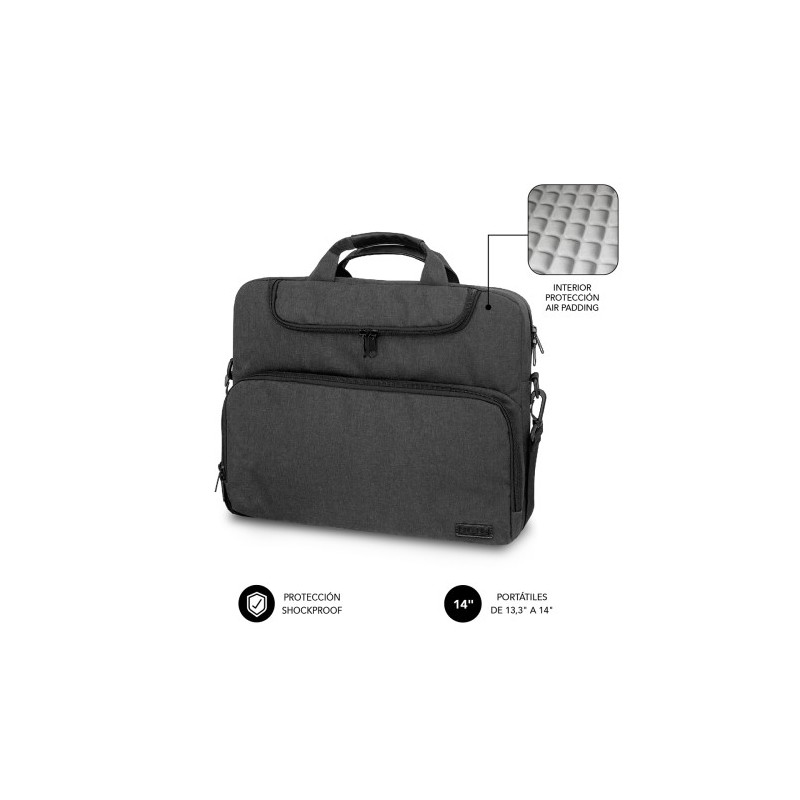 11063-SUBBLIM Maletin Ordenador Air Padding Laptop bag 13,3-14" Gris Oscuro 11063-SUBBLIM Maletin Ordenador Air Padding Laptop bag 13,3-14" Gris Oscuro