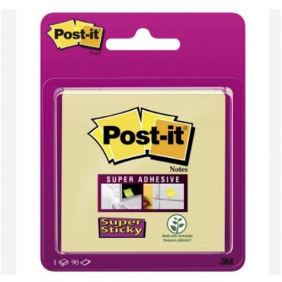 BLISTER BLOC 90 HOJAS NOTAS ADHESIVAS 76X76MM SUPER STICKY CANARY YELLOW 6920SS CY EU POST IT 7100172338