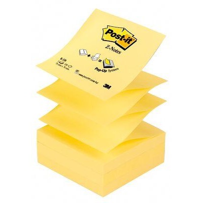 BLOC 100 HOJAS Z NOTES ADHESIVAS 76X76MM CANARY YELLOW R330 CY W10 POST IT 7100317838