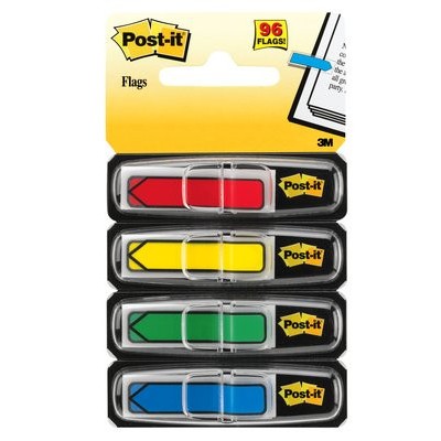 PACK 4 DISPENSADORES X 24 MARCADORES INDEX FLECHA 119X432MM COLORES SURTIDOS 684 ARR3 POST IT 7000144924