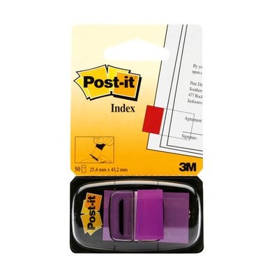 BLISTER DISPENSADOR 50 MARCADORES INDEX VIOLETA 254X432MM 680 8 POST IT 7000144933