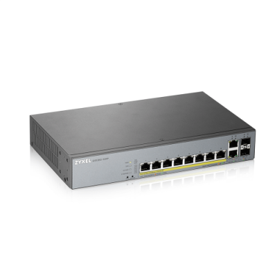 Zyxel GS1350 12HP EU0101F switch Gestionado L2 Gigabit Ethernet 10 100 1000 Energia sobre Ethernet PoE Gris