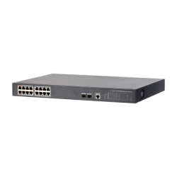 11713-DAHUA - DH-PFS4218-16GT-240 - SWITCH POE 16 PUERTOS GIGABIT + 2 SFP UPLINK GIGABIT 240W 802.3AT MANEJABLE LAYER 2