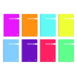 1189-CUADERNO SERIE PLASTIPAC BOLSILLO TAPA POLIPROPILENO 90 GRS. A-7 80 HOJAS CUADRICULA 5X5 SURTIDO PACSA 16411