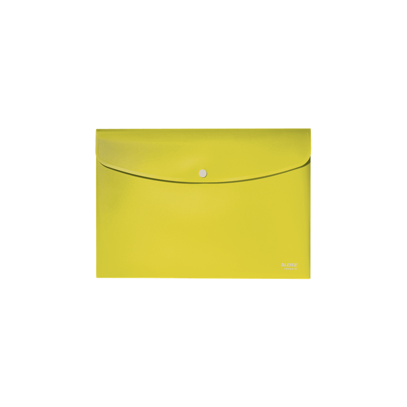 12022-SOBRES POLIPROPILENO OPACO A4 CON BROCHE BOTON RECYCLE AMARILLO LEITZ 46780015