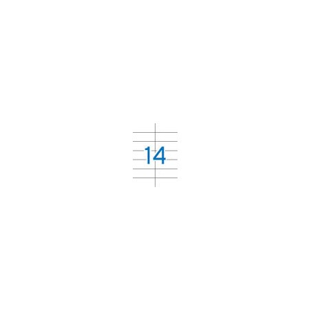 12121-CAJA 100 HOJAS ETIQUETAS BLANCAS PERMANENTES 105,0 X 42,4 MM APLI 1277