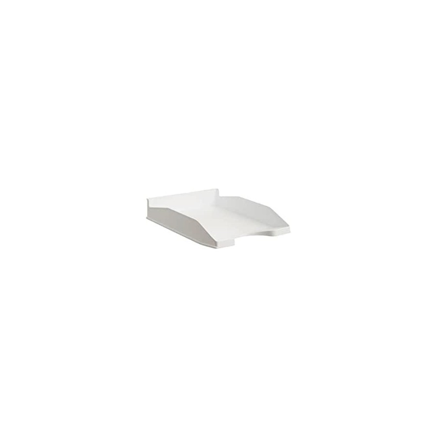 12133-BANDEJA ECOGREEN 100% RECICLADO Y RECICLABLE APILABLE DIN A4 Y FOLIO MEDIDAS 345X255X60 MM COLOR BLANCO ARCHIVO 20