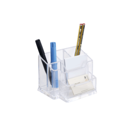 12135-ORGANIZADOR 6 COMPARTIMENTOS INCLUYE TACO DE PAPEL 105X155X100 MM COLOR CRISTAL TRANSPARENTE ARCHIVO 2000 828 CS T