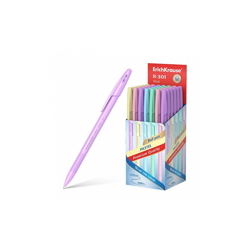 12272-BOLIGRAFO DE BOLA R-301 PASTEL STICK 0.7, COLOR DE LA TINTA AZUL ERICH KRAUSE 55387 12272-BOLIGRAFO DE BOLA R-301 PASTEL STICK 0.7, COLOR DE LA TINTA AZUL ERICH KRAUSE 55387