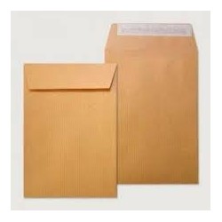 1252-CAJA 250 BOLSAS DIN C5 (162X229) KRAFT 80 GRS. AUTOSAM AUTOADHESIVO CON TIRA DE SILICONA SAM 141507