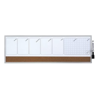 ORGANIZADOR SEMANAL MAGNETICOTABLERO CORCHO HORIZONTAL 585x190MM NOBO 1903780