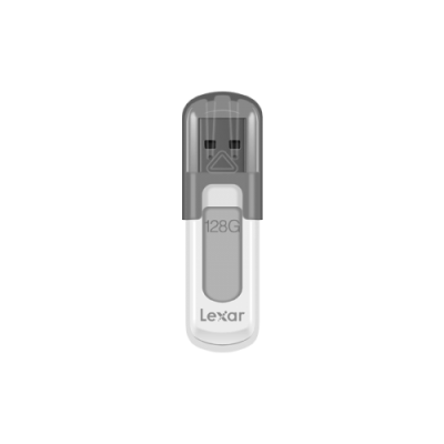 Lexar JumpDrive V100 unidad flash USB 128 GB USB tipo A 32 Gen 1 31 Gen 1 Gris Blanco