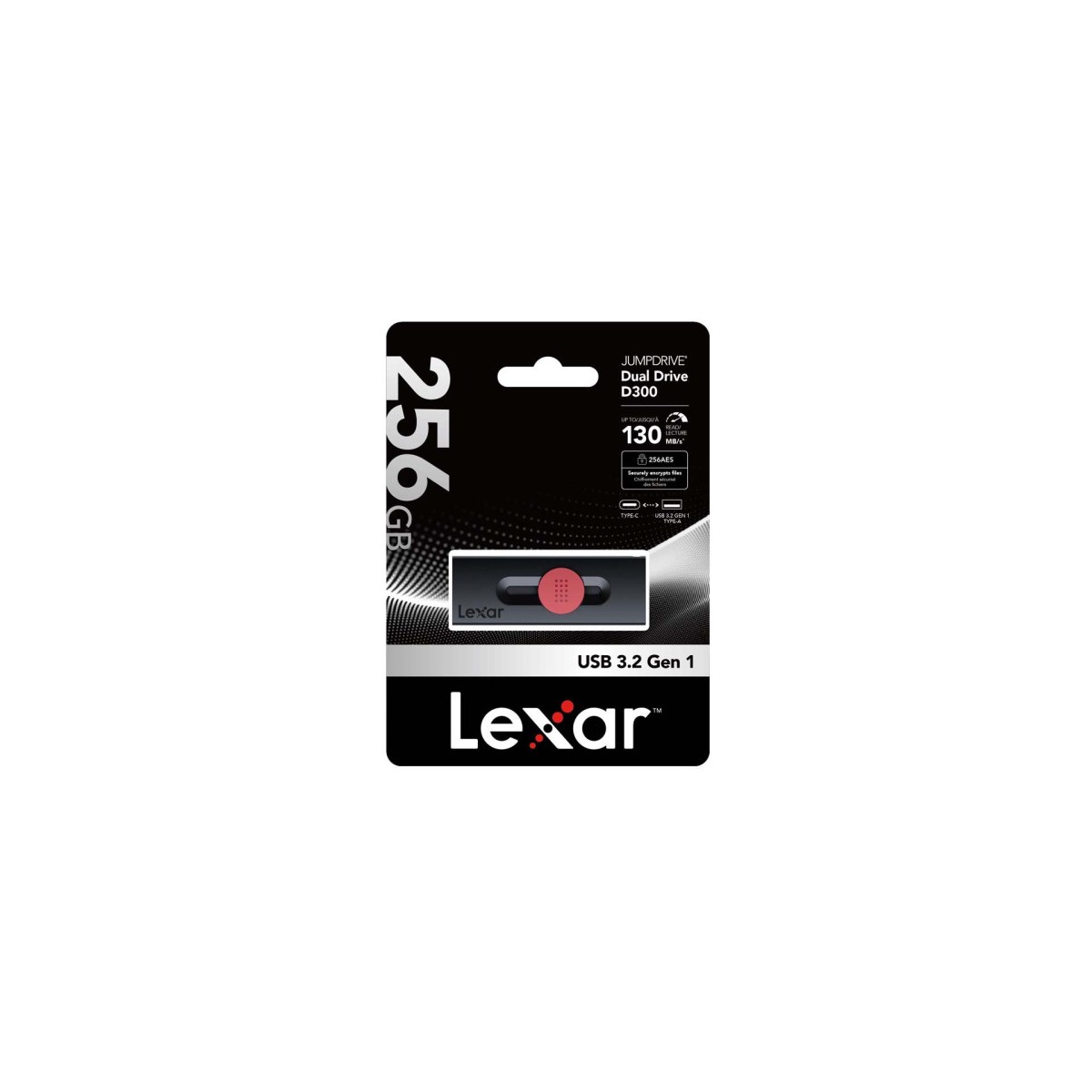 LEXAR 256GB DUAL TYPE C AND TYPE A USB 32 FLASH DRIVE UP TO 130MB S READ