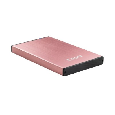 TooQ TQE 2527P caja para disco duro externo Caja de disco duro HDD Negro Rosa 25
