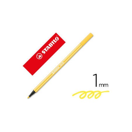 13177-ROTULADOR PREMIUM CON PUNTA DE FIBRA BISELADA PEN 68 MAX COLOR AMARILLO STABILO 768/44