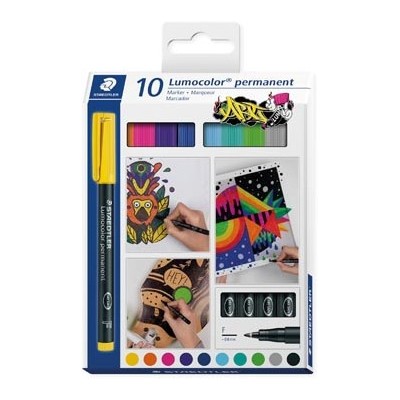 ESTUCHE 10 UDS LUMOCOLOR PERMANENT 318 STAEDTLER 318 C10