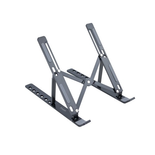 13416-TooQ Soporte Elevador para Portatiles, Tablets, Moviles y Libros, Gris Oscuro