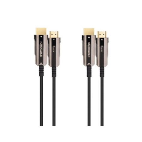 13676-NANOCABLE CABLE HDMI V2.0 AOC 4K@60HZ 18Gbps NEGRO 20 M