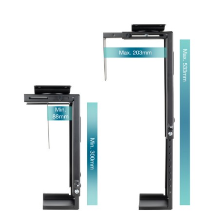 13706-TOOQ SOPORTE PARA CPU ESCRITORIO/PARED NEGRO