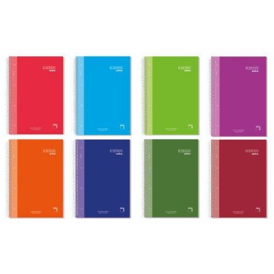 CUADERNO SERIE PREMIUM EXTRA TAPA EXTRA DURA 90 GRS A 4 210X297MM MICROPERFORADO 120 HOJAS CUADRiCULA 5X5 GRECA SURTIDO PACSA 1