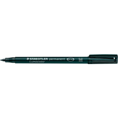 1394-MARCADOR LUMOCOLOR PERMANENTE PUNTA MEDIA 1MM. NEGRO STAEDTLER 317-9