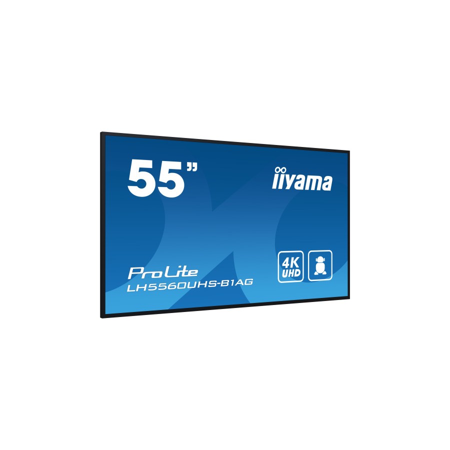 14014-iiyama PROLITE Pizarra de caballete digital 139,7 cm (55") LED Wifi 500 cd / m2 4K Ultra HD Negro Procesador incor 14014-iiyama PROLITE Pizarra de caballete digital 139,7 cm (55") LED Wifi 500 cd / m2 4K Ultra HD Negro Procesador incor