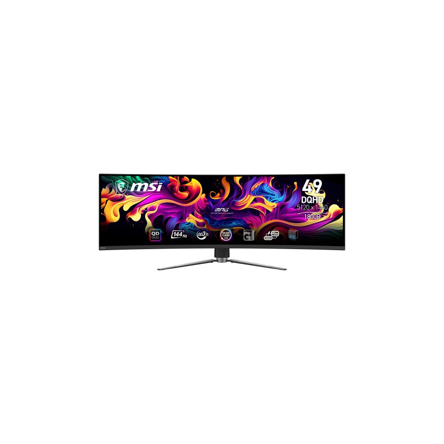 14255-MSI MPG 491CQP QD-OLED pantalla para PC 124,5 cm (49") 5120 x 1440 Pixeles DQHD QDOLED Negro 14255-MSI MPG 491CQP QD-OLED pantalla para PC 124,5 cm (49") 5120 x 1440 Pixeles DQHD QDOLED Negro