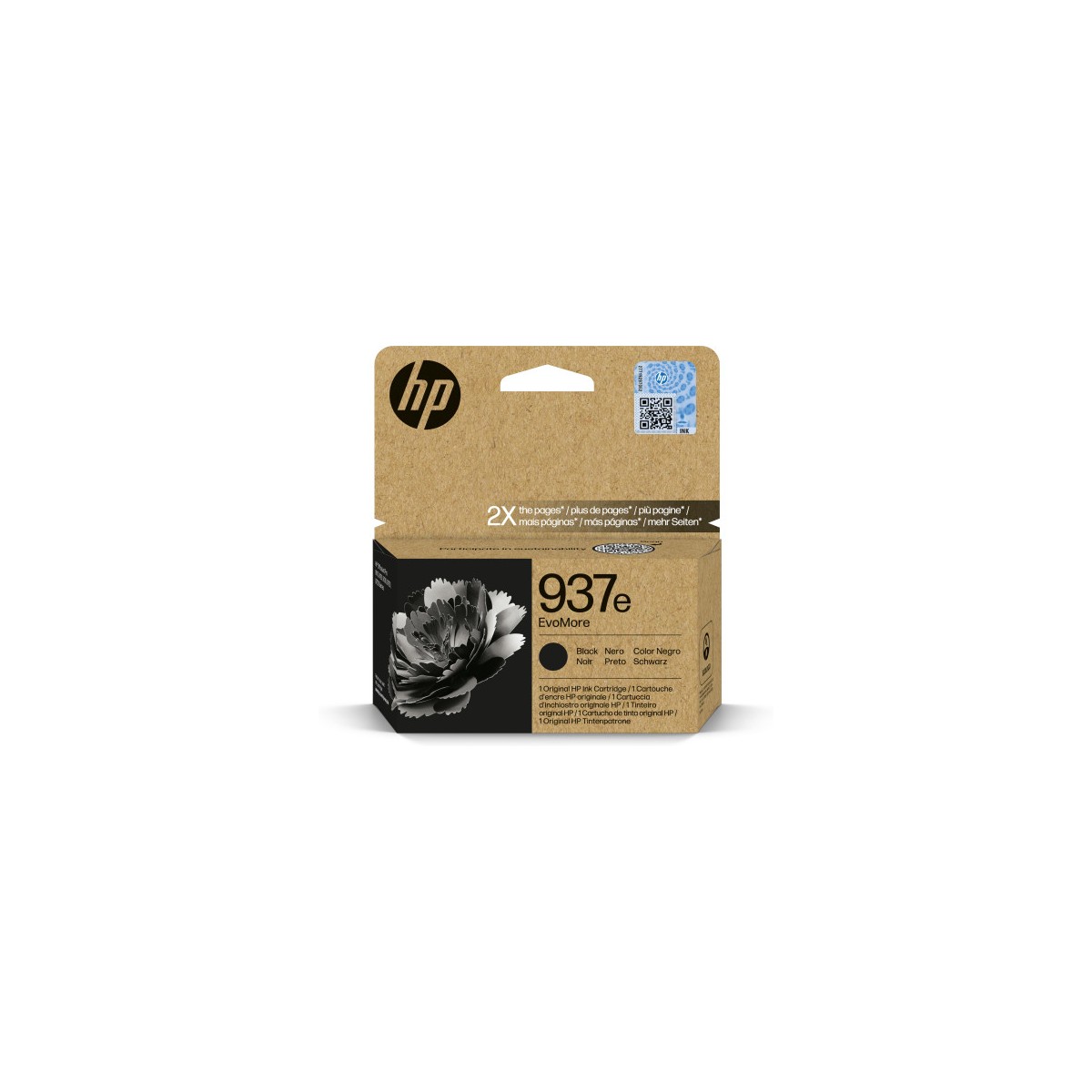 HP Cartucho de Tinta Original EvoMore 937e negra