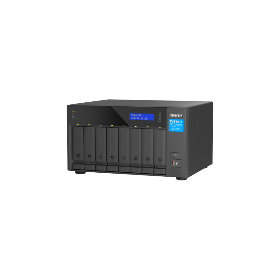 14376-QNAP TVS-H874T-I7-32G servidor de almacenamiento NAS Torre Ethernet Negro