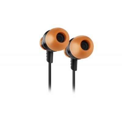 Krom Kinear Auriculares Alambrico Dentro de oido Juego Negro Naranja