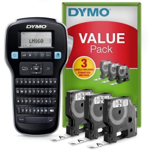14779-ROTULADORA LABELMANAGER 160 KIT CON 3 ROLLOS CINTA D1 DYMO 2181011