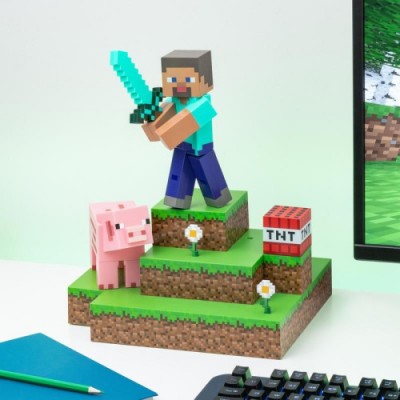 LaMPARA DIORAMA MINECRAFT STEVE PALADONE PP9463MCF