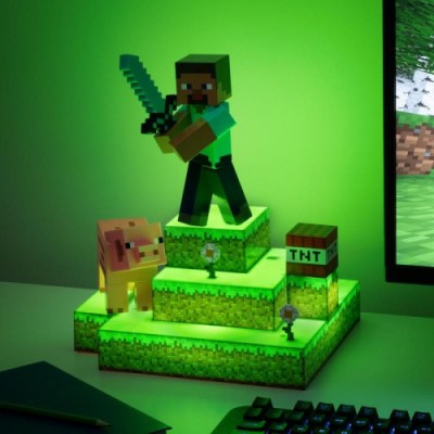 LaMPARA DIORAMA MINECRAFT STEVE PALADONE PP9463MCF