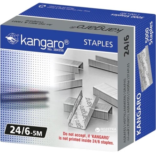 14794-CAJA 5.000 GRAPAS 24/6-5M (5.000 UD) KANGARO KG2465M