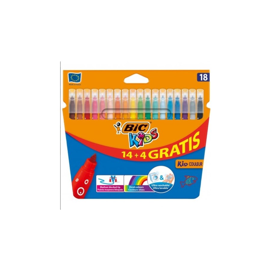 14874-ESTUCHE ROTULADORES FORMATO ESPECIAL 18 UDS KID COULEUR BIC 9375092 14874-ESTUCHE ROTULADORES FORMATO ESPECIAL 18 UDS KID COULEUR BIC 9375092