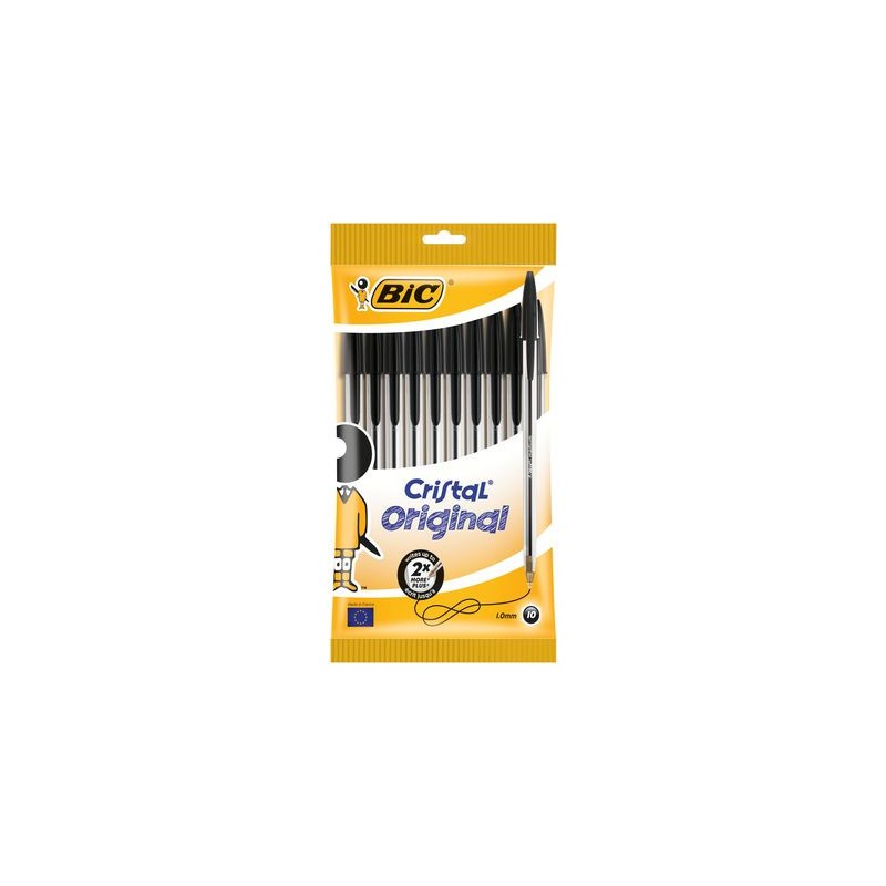 1496-BIC 830864 boligrafo Negro Medio 10 pieza(s)