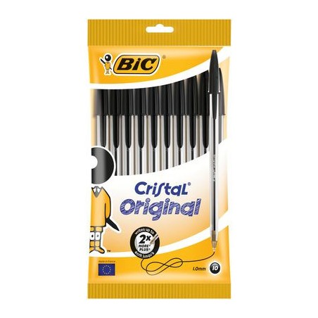 1496-BIC 830864 boligrafo Negro Medio 10 pieza(s)