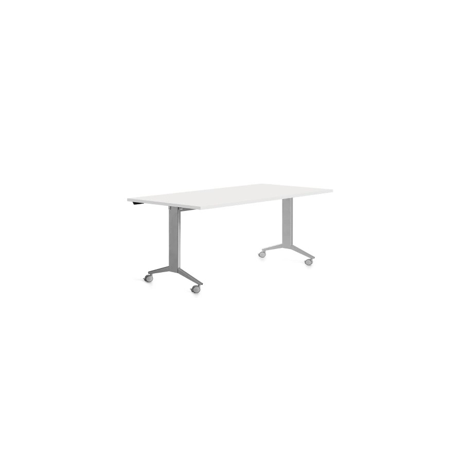 14974-MESA CON TABLERO ABATIBLE 160X80CM COLOR GRIS ALUMINIO/BLANCO ROCADA 2002FD04 14974-MESA CON TABLERO ABATIBLE 160X80CM COLOR GRIS ALUMINIO/BLANCO ROCADA 2002FD04